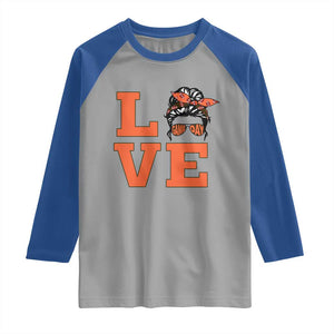 Love Vintage Cool Pun Girl Raglan Shirt Game Day Gift TS12 Sport Gray Royal Print Your Wear