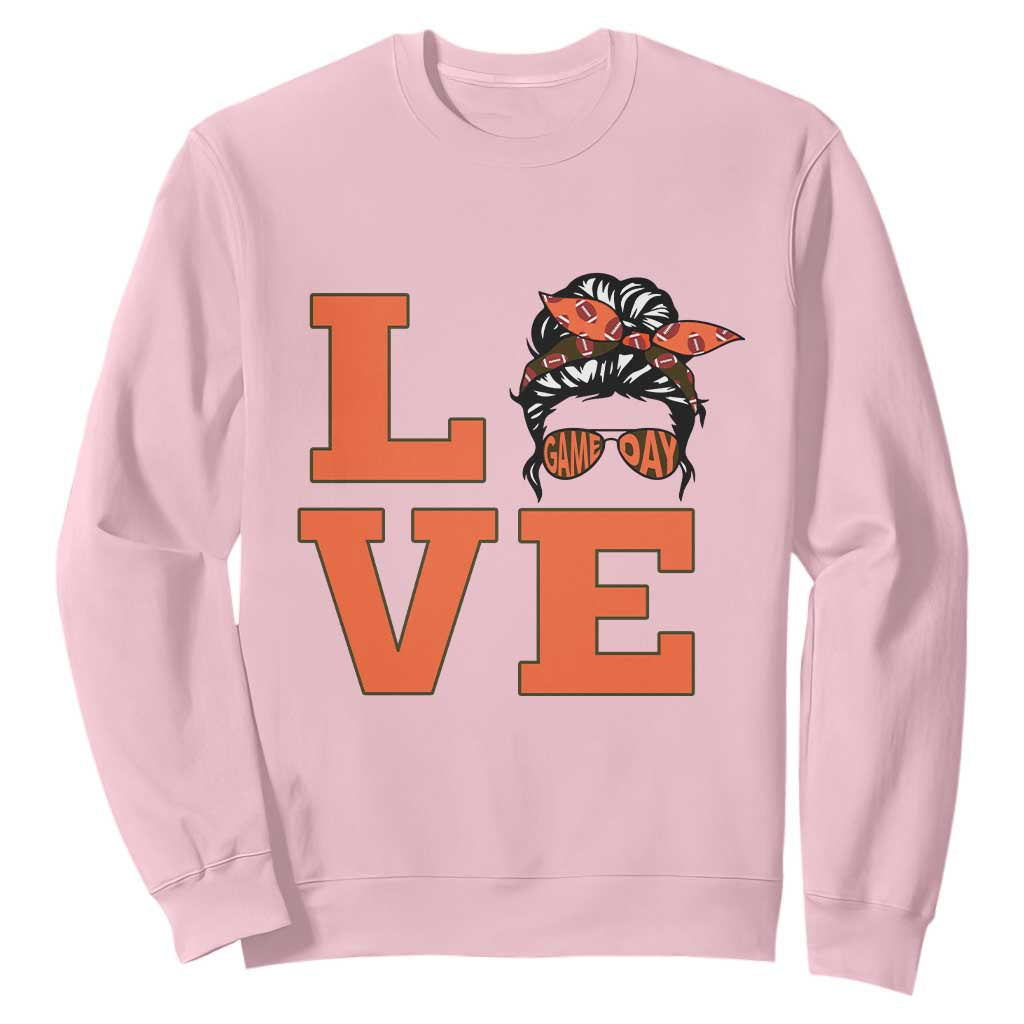 Love Vintage Cool Pun Girl Sweatshirt Game Day Gift TS12 Light Pink Print Your Wear