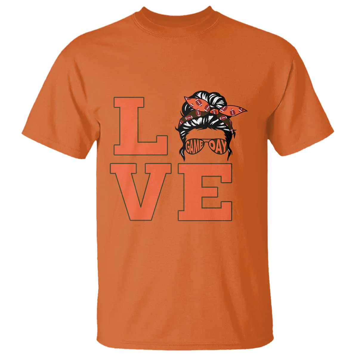 Love Vintage Cool Pun Girl T Shirt Game Day Gift TS12 Orange Print Your Wear