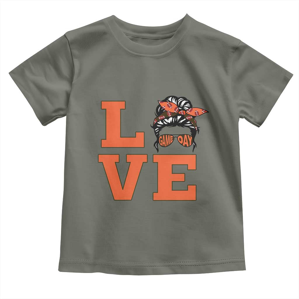 Love Vintage Cool Pun Girl Toddler T Shirt Game Day Gift TS12 Military Green Print Your Wear