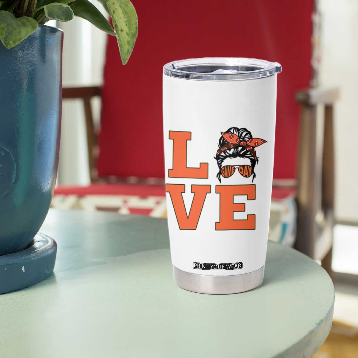 Love Vintage Cool Pun Girl Tumbler Cup Game Day Gift TS12 Print Your Wear
