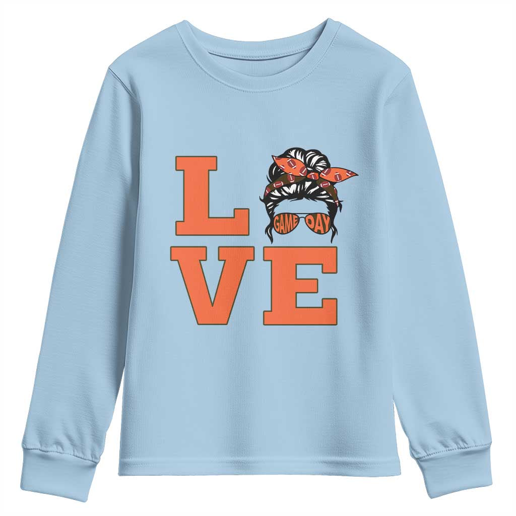 Love Vintage Cool Pun Girl Youth Sweatshirt Game Day Gift TS12 Light Blue Print Your Wear