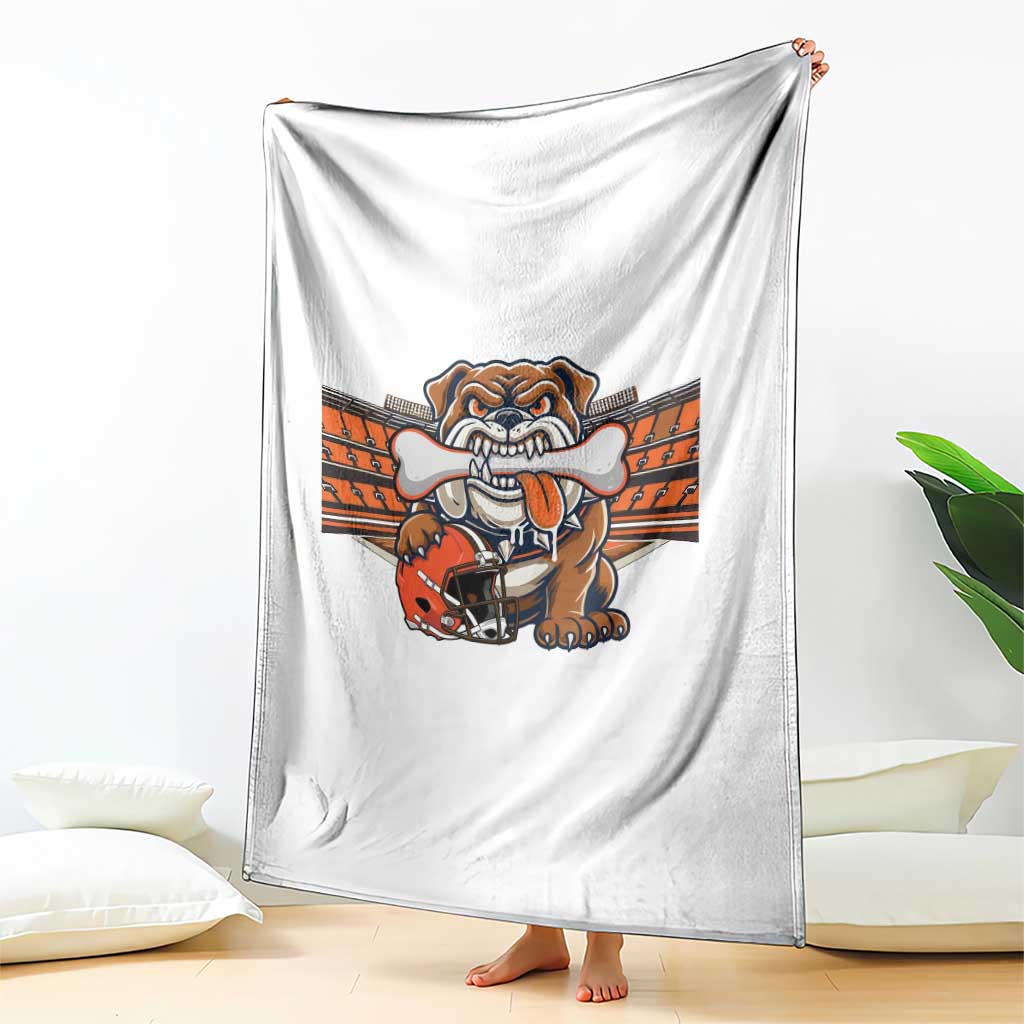 Funny Bulldog Football Lover Throw Blanket Game Day Fan Lifestyle TS12 Print Your Wear
