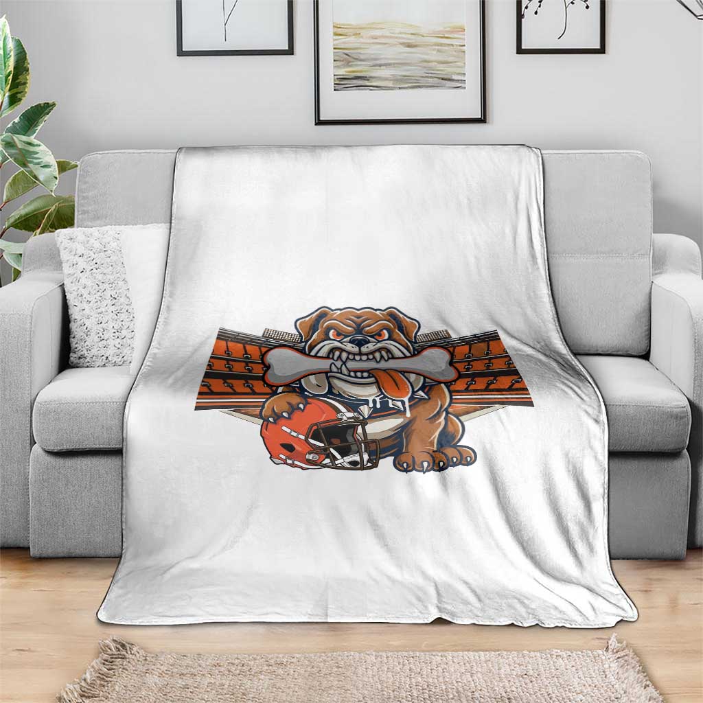 Funny Bulldog Football Lover Throw Blanket Game Day Fan Lifestyle TS12 Print Your Wear