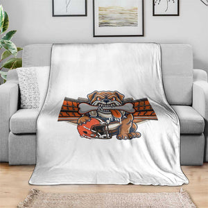 Funny Bulldog Football Lover Throw Blanket Game Day Fan Lifestyle TS12 Print Your Wear