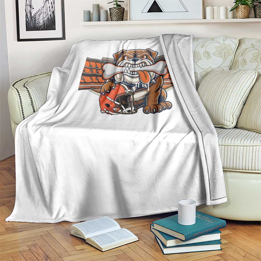 Funny Bulldog Football Lover Throw Blanket Game Day Fan Lifestyle TS12 Print Your Wear