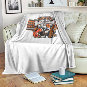 Funny Bulldog Football Lover Throw Blanket Game Day Fan Lifestyle TS12 Print Your Wear