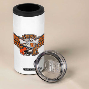 Funny Bulldog Football Lover 4 in 1 Can Cooler Tumbler Game Day Fan Lifestyle TS12 Print Your Wear