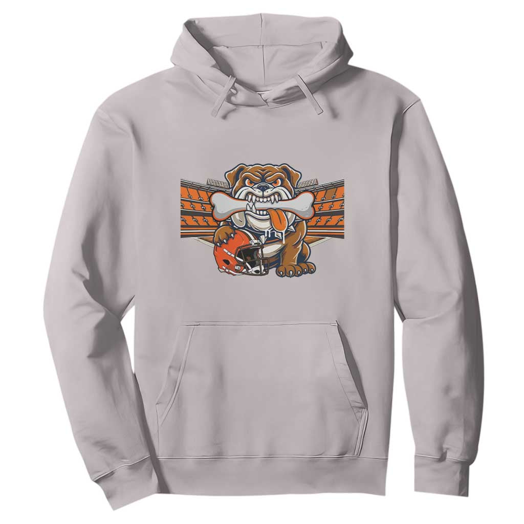Funny Bulldog Football Lover Hoodie Game Day Fan Lifestyle TS12 Ice Gray Print Your Wear