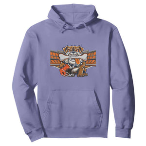 Funny Bulldog Football Lover Hoodie Game Day Fan Lifestyle TS12 Violet Print Your Wear