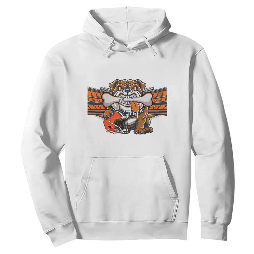 Funny Bulldog Football Lover Hoodie Game Day Fan Lifestyle TS12 White Print Your Wear