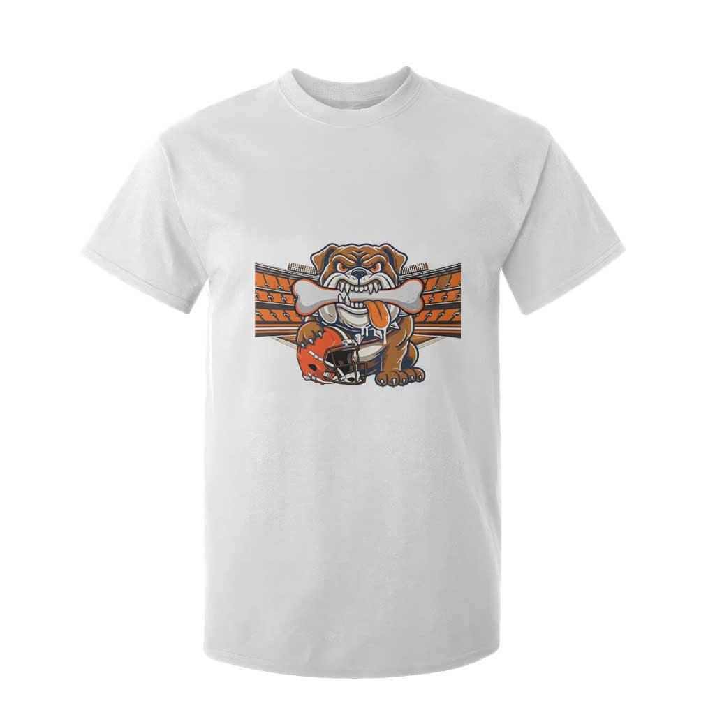 Funny Bulldog Football Lover T Shirt For Kid Game Day Fan Lifestyle TS12 White Print Your Wear