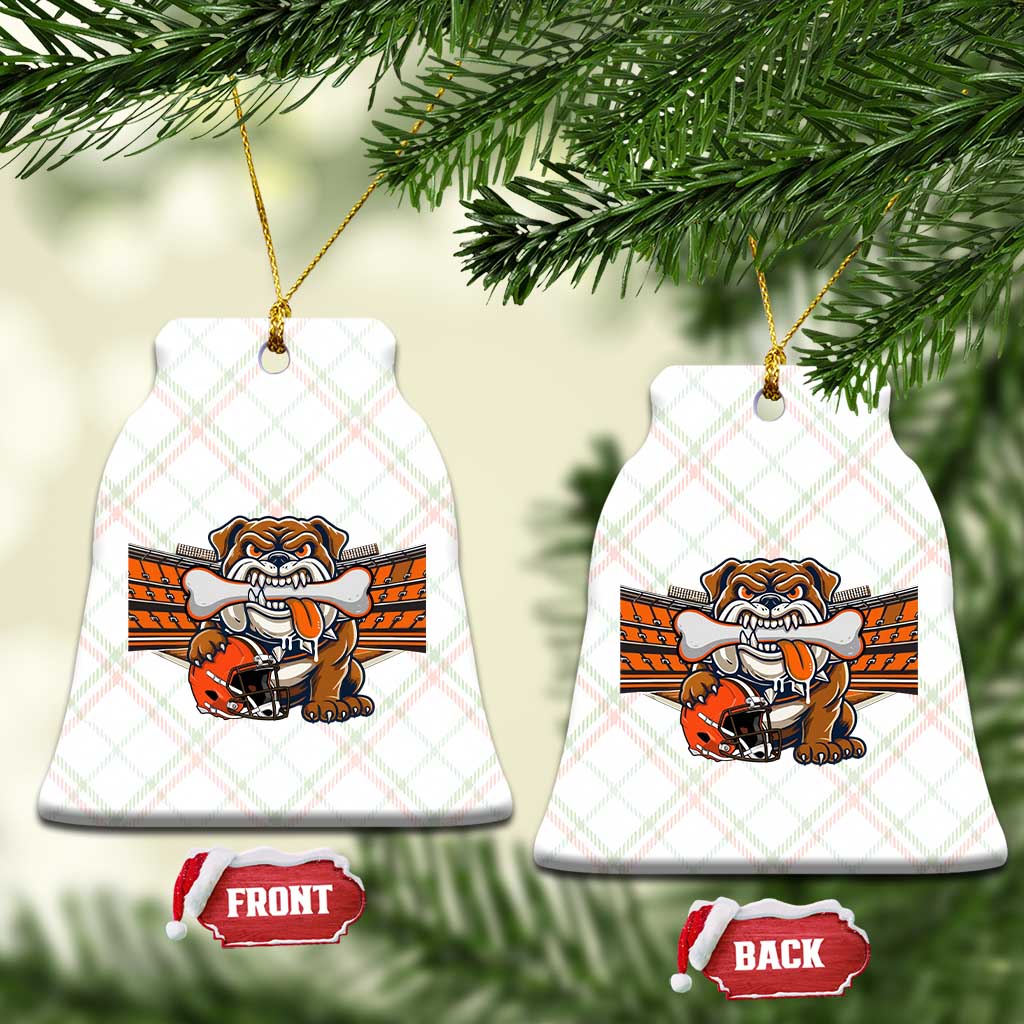 Funny Bulldog Football Lover Ceramic Ornament Game Day Fan Lifestyle TS12 Print Your Wear
