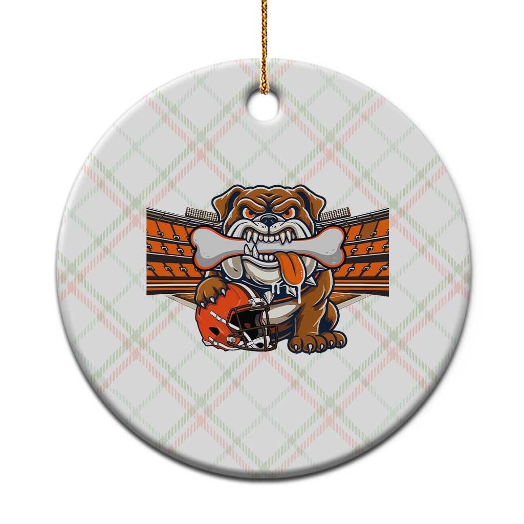 Funny Bulldog Football Lover Ceramic Ornament Game Day Fan Lifestyle TS12 1pc Christmas Plaid Print Your Wear