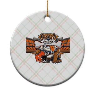 Funny Bulldog Football Lover Ceramic Ornament Game Day Fan Lifestyle TS12 1pc Christmas Plaid Print Your Wear