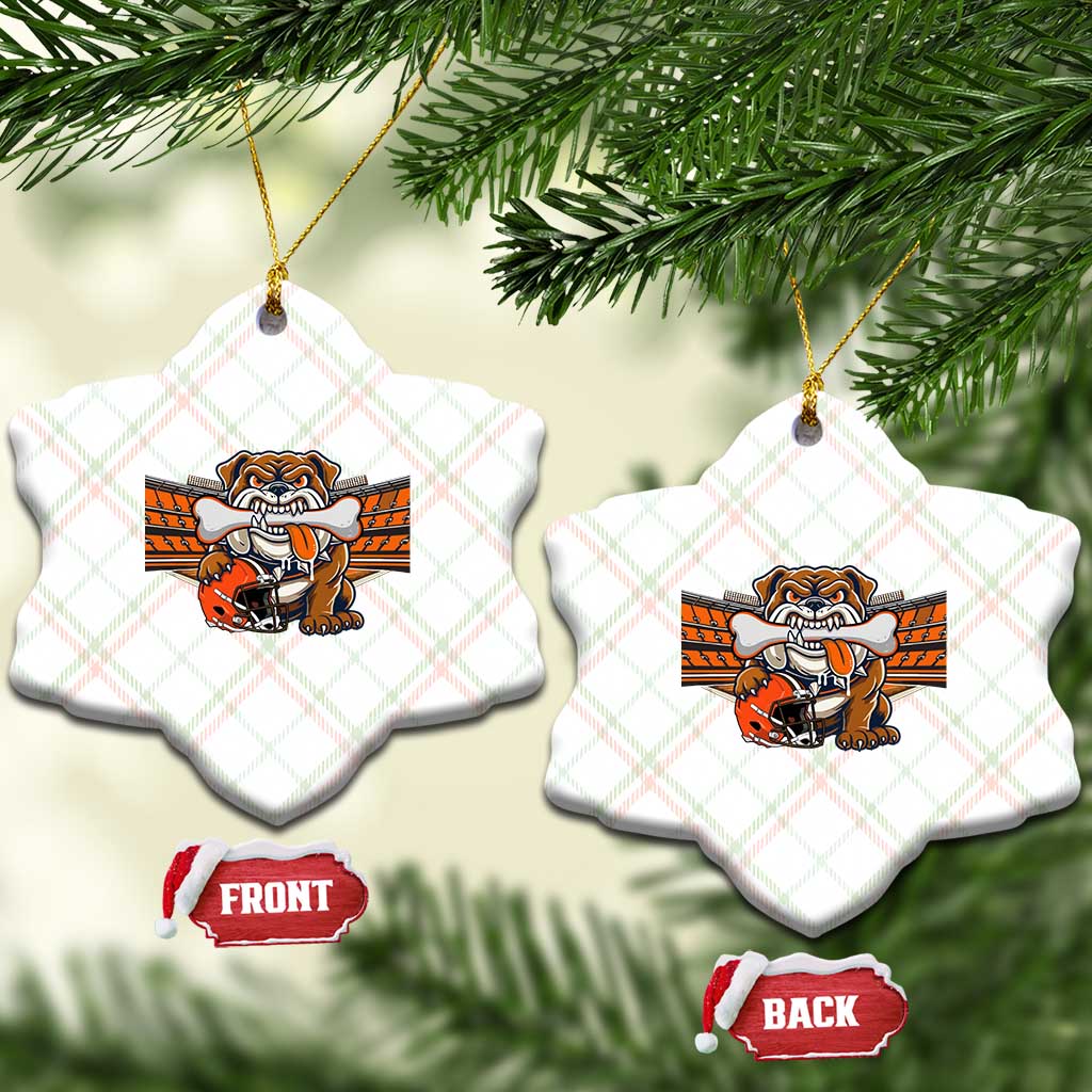 Funny Bulldog Football Lover Ceramic Ornament Game Day Fan Lifestyle TS12 Print Your Wear