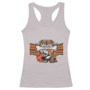 Funny Bulldog Football Lover Racerback Tank Top Game Day Fan Lifestyle TS12 Ice Gray Print Your Wear