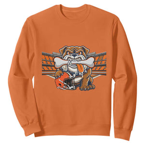 Funny Bulldog Football Lover Sweatshirt Game Day Fan Lifestyle TS12 Orange Print Your Wear