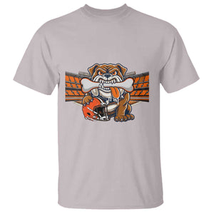 Funny Bulldog Football Lover T Shirt Game Day Fan Lifestyle TS12 Ice Gray Print Your Wear