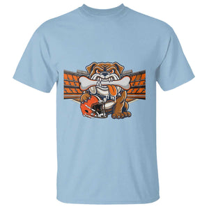Funny Bulldog Football Lover T Shirt Game Day Fan Lifestyle TS12 Light Blue Print Your Wear