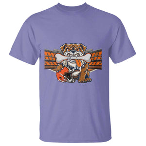 Funny Bulldog Football Lover T Shirt Game Day Fan Lifestyle TS12 Violet Print Your Wear
