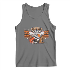 Funny Bulldog Football Lover Tank Top Game Day Fan Lifestyle TS12 Black Heather Print Your Wear