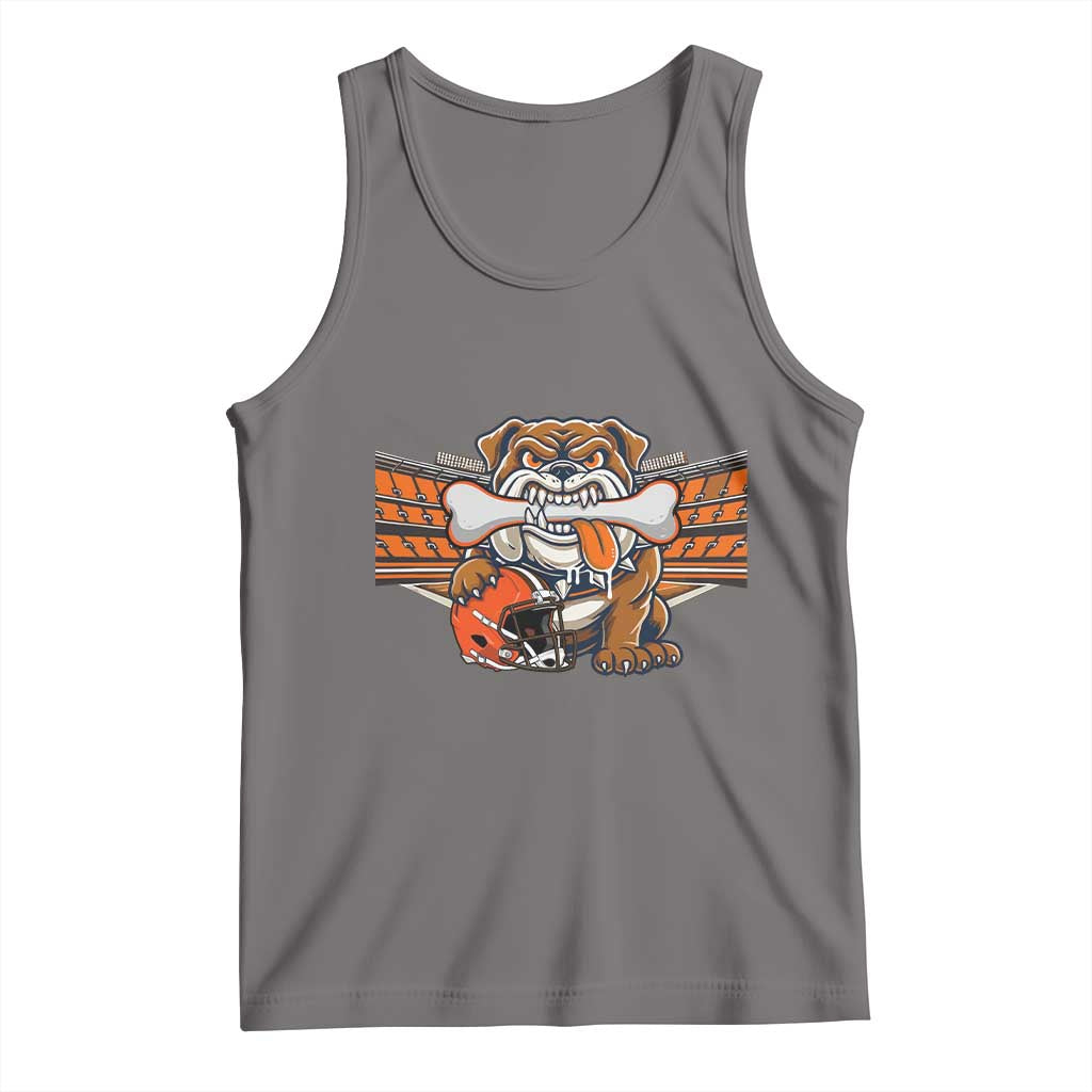 Funny Bulldog Football Lover Tank Top Game Day Fan Lifestyle TS12 Deep Heather Print Your Wear