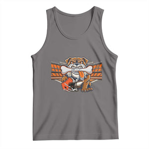 Funny Bulldog Football Lover Tank Top Game Day Fan Lifestyle TS12 Deep Heather Print Your Wear