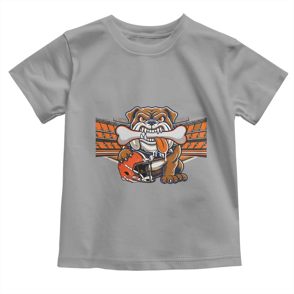 Funny Bulldog Football Lover Toddler T Shirt Game Day Fan Lifestyle TS12 Sport Gray Print Your Wear