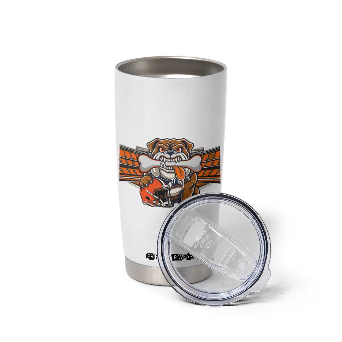 Funny Bulldog Football Lover Tumbler Cup Game Day Fan Lifestyle TS12 Print Your Wear