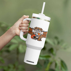Funny Bulldog Football Lover Tumbler With Handle Game Day Fan Lifestyle TS12 Print Your Wear