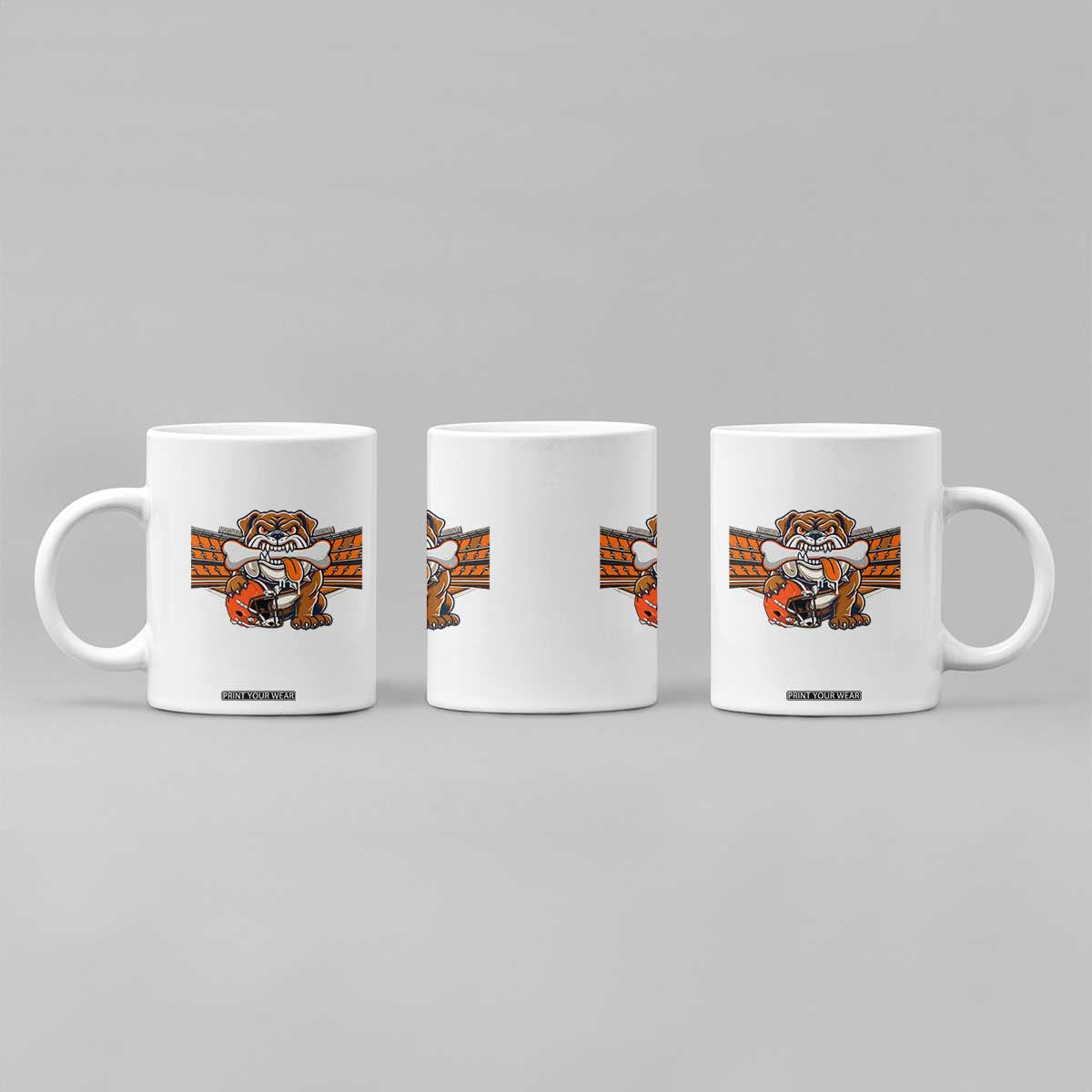 Funny Bulldog Football Lover Coffee Mug Game Day Fan Lifestyle TS12 Print Your Wear