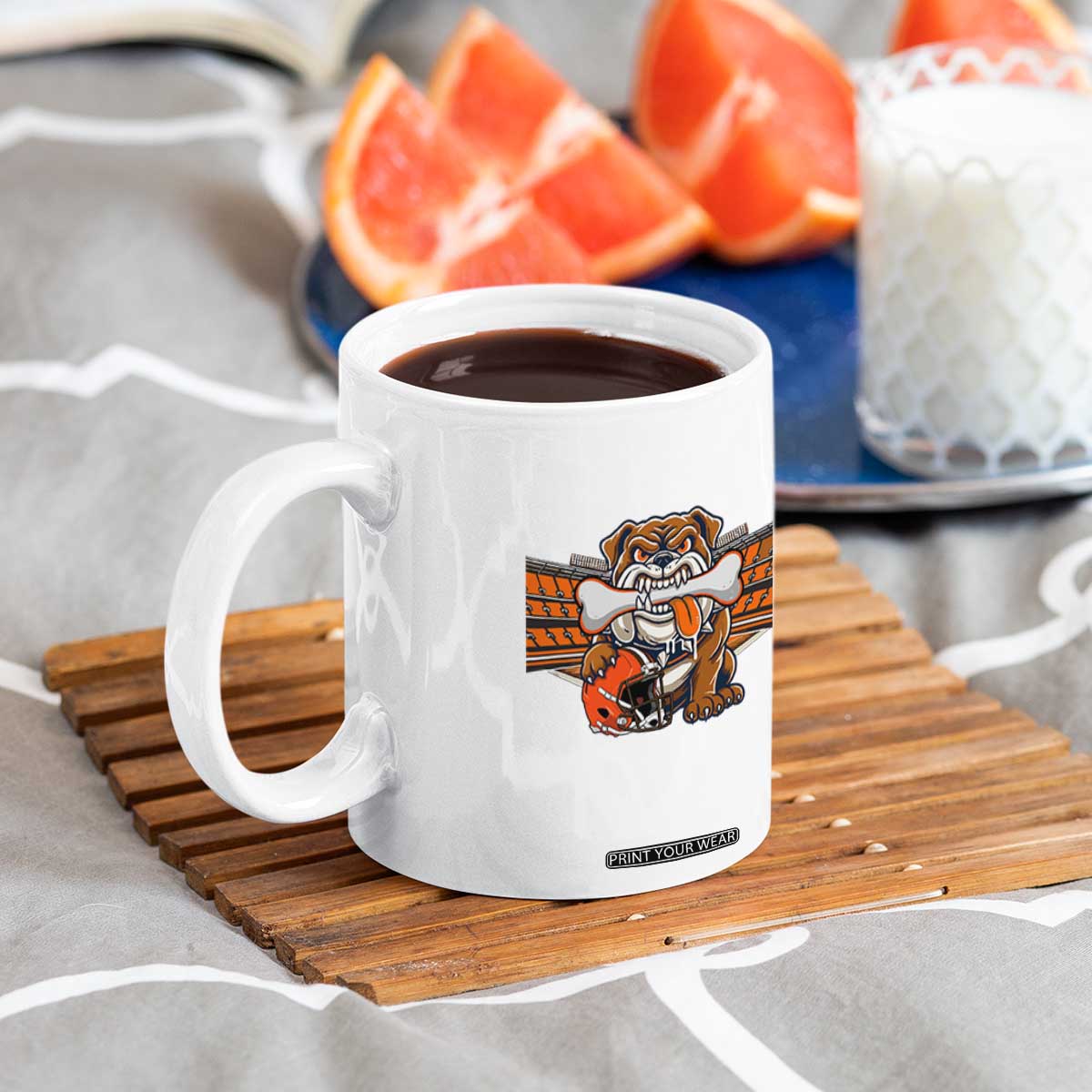 Funny Bulldog Football Lover Coffee Mug Game Day Fan Lifestyle TS12 Print Your Wear