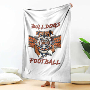 Bulldog Football Lover Throw Blanket Midwest Game Day Lifestyle TS12 Print Your Wear