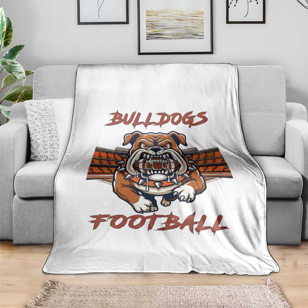 Bulldog Football Lover Throw Blanket Midwest Game Day Lifestyle TS12 Print Your Wear