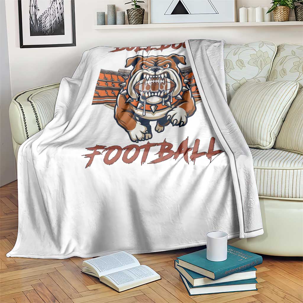 Bulldog Football Lover Throw Blanket Midwest Game Day Lifestyle TS12 Print Your Wear