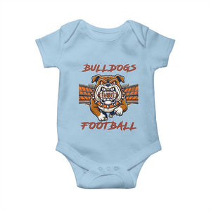 Bulldog Football Lover Baby Onesie Midwest Game Day Lifestyle TS12 Light Blue Print Your Wear