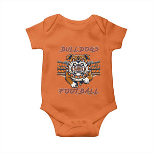 Bulldog Football Lover Baby Onesie Midwest Game Day Lifestyle TS12 Orange Print Your Wear