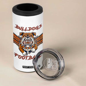 Bulldog Football Lover 4 in 1 Can Cooler Tumbler Midwest Game Day Lifestyle TS12 Print Your Wear
