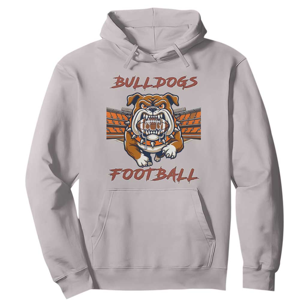 Bulldog Football Lover Hoodie Midwest Game Day Lifestyle TS12 Ice Gray Print Your Wear