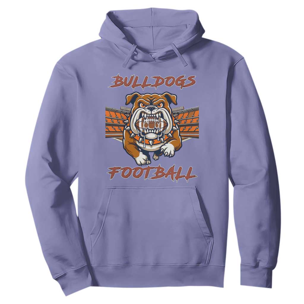 Bulldog Football Lover Hoodie Midwest Game Day Lifestyle TS12 Violet Print Your Wear