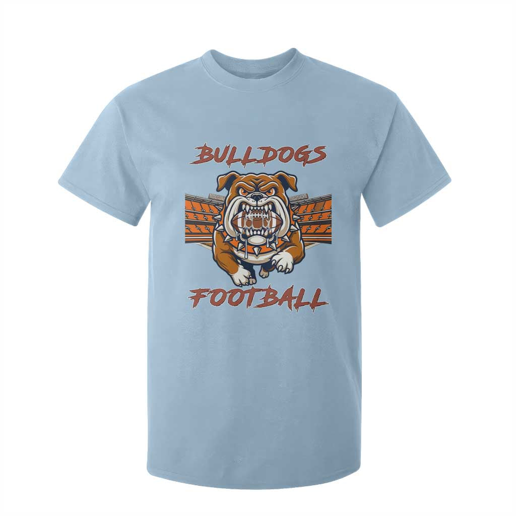 Bulldog Football Lover T Shirt For Kid Midwest Game Day Lifestyle TS12 Light Blue Print Your Wear