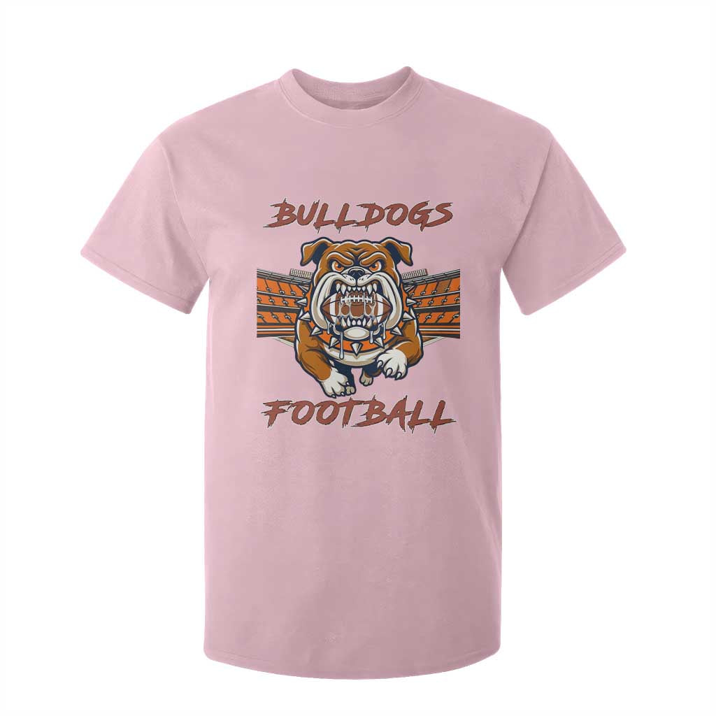 Bulldog Football Lover T Shirt For Kid Midwest Game Day Lifestyle TS12 Light Pink Print Your Wear