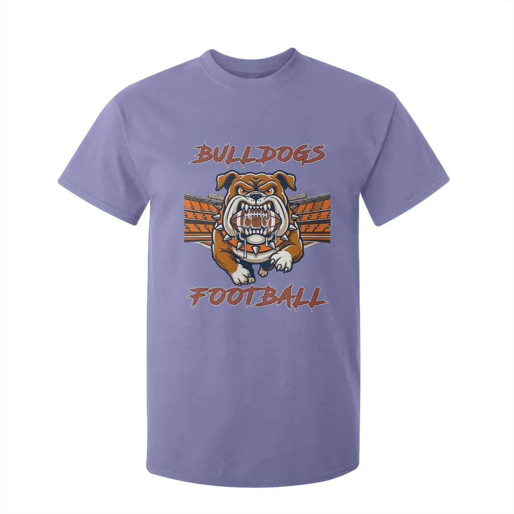 Bulldog Football Lover T Shirt For Kid Midwest Game Day Lifestyle TS12 Violet Print Your Wear
