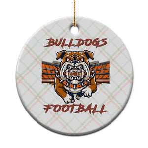 Bulldog Football Lover Ceramic Ornament Midwest Game Day Lifestyle TS12 1pc Christmas Plaid Print Your Wear
