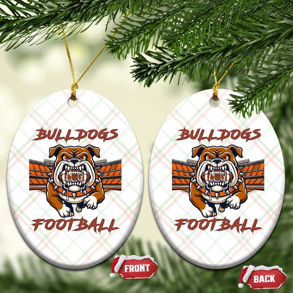 Bulldog Football Lover Ceramic Ornament Midwest Game Day Lifestyle TS12 Print Your Wear