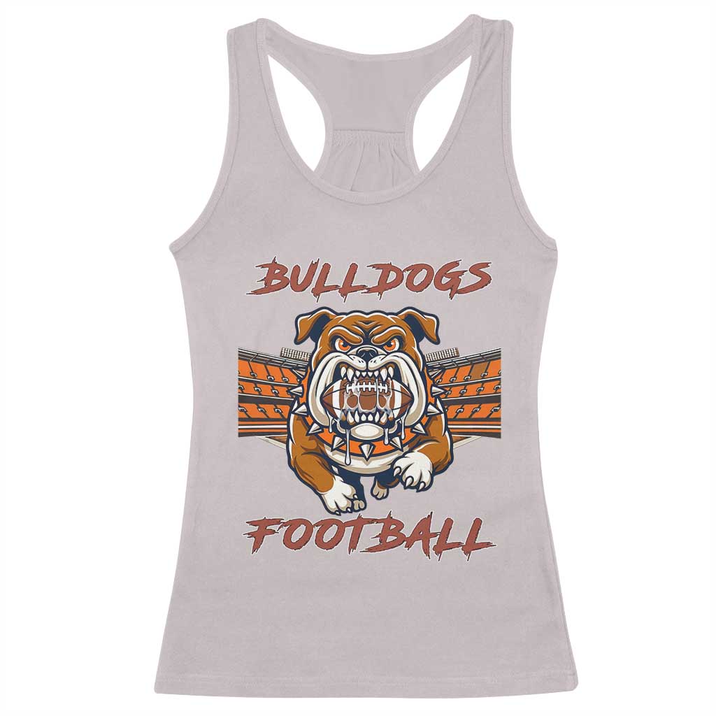 Bulldog Football Lover Racerback Tank Top Midwest Game Day Lifestyle TS12 Ice Gray Print Your Wear