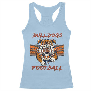 Bulldog Football Lover Racerback Tank Top Midwest Game Day Lifestyle TS12 Light Blue Print Your Wear