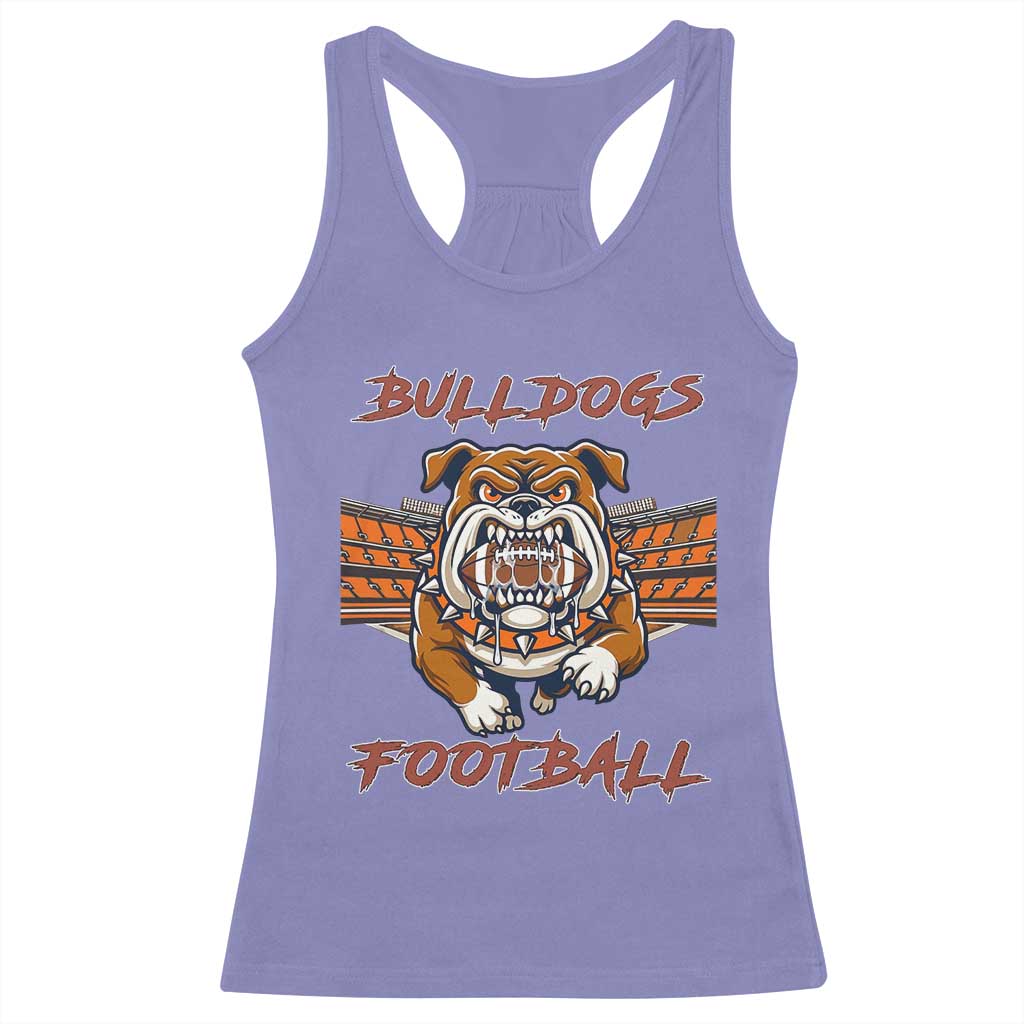 Bulldog Football Lover Racerback Tank Top Midwest Game Day Lifestyle TS12 Violet Print Your Wear