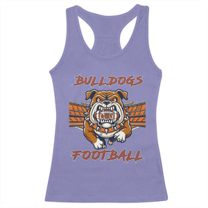 Bulldog Football Lover Racerback Tank Top Midwest Game Day Lifestyle TS12 Violet Print Your Wear